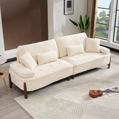 Dekky Three Seater Upholstered Sofa - Wooden Bazar