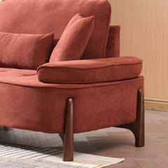 Dekky Three Seater Upholstered Sofa - Wooden Bazar