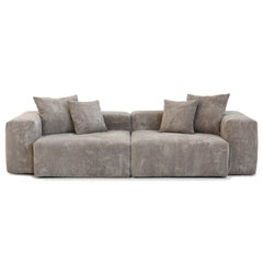 Fixon Corduroy Upholstered 2 Seater Modular Sofa - Wooden Bazar
