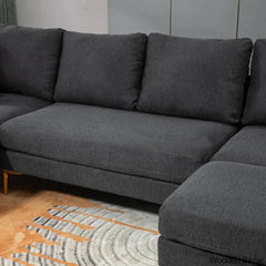 110’’ Wide Reversible U-Shape Convertible Sofa With Spacious Versatile Seating For Modern