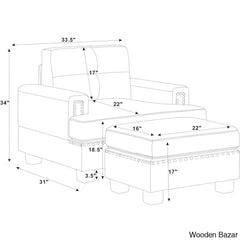 Chair with ottoman -4