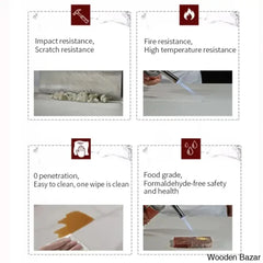 8 Seater Stylish Faux Marble Top Pedestal Dining Set