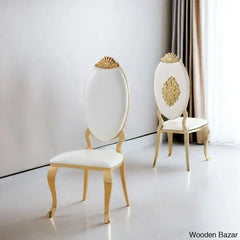 8 Seater Stylish Faux Marble Top Pedestal Dining Set