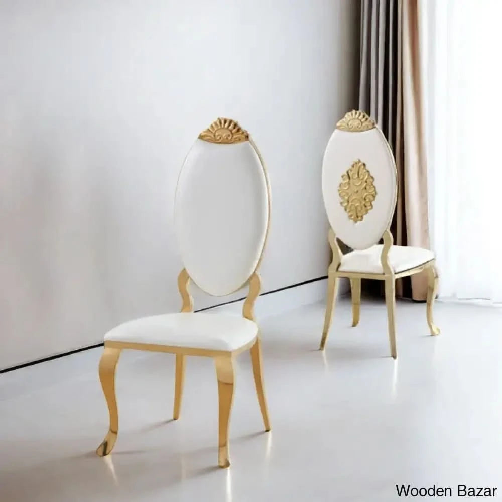 8 Seater Stylish Faux Marble Top Pedestal Dining Set