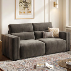 Hikky Deep Seat 2 Seater Sofa with Wooden Frame - Wooden Bazar