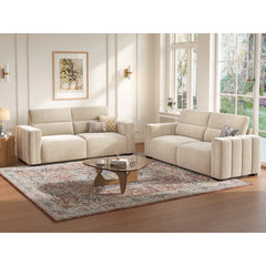 Hikky Deep Seat 2 Seater Sofa with Wooden Frame - Wooden Bazar