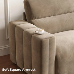 Hikky Deep Seat 2 Seater Sofa with Wooden Frame - Wooden Bazar