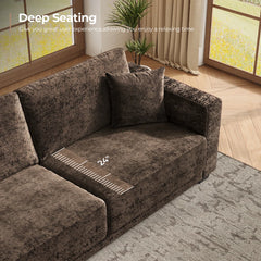 Oversized 2-Seater Sofa with Extra Deep Seats for Living Room