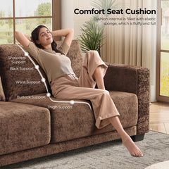 Oversized 2-Seater Sofa with Extra Deep Seats for Living Room