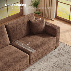 Oversized 2-Seater Sofa with Extra Deep Seats for Living Room
