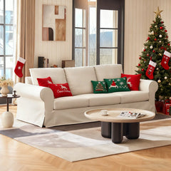 Sinkir 3 Seater Sofa With Rolled Arm Slipcovered Sofas For Living Room
