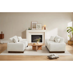 Jackison Upholstered Sofa With Wood Legs - Wooden Bazar