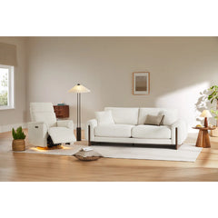 Jackison Upholstered Sofa With Wood Legs - Wooden Bazar