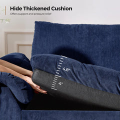 Wimpik Upholstered Sofa With Wood Legs - Wooden bazar