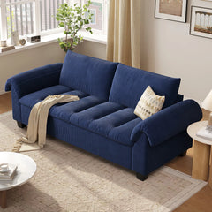 Wimpik Upholstered Sofa With Wood Legs - Wooden bazar