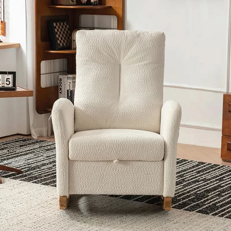 Volrack Accent Rocking Chair for Living Area with High Back and Footre
