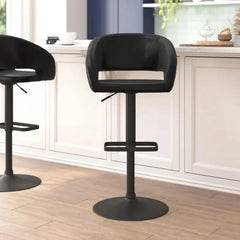Amberlie Swivel Modern Upholstered Adjustable-Height Bar stool