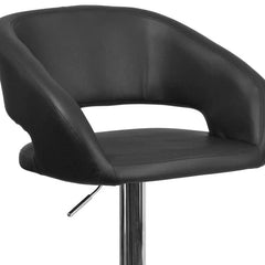 Amberlie Swivel Modern Upholstered Adjustable-Height Bar stool