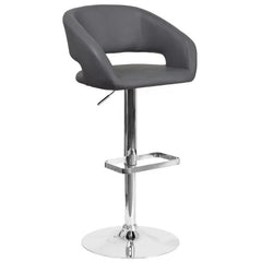 Amberlie Swivel Modern Upholstered Adjustable-Height Bar stool