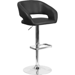 Amberlie Swivel Modern Upholstered Adjustable-Height Bar stool