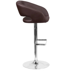 Amberlie Swivel Modern Upholstered Adjustable-Height Bar stool