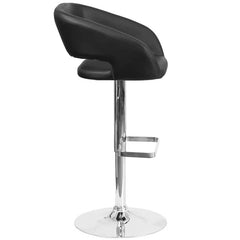 Amberlie Swivel Modern Upholstered Adjustable-Height Bar stool