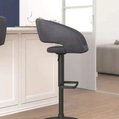 Amberlie Swivel Modern Upholstered Adjustable-Height Bar stool