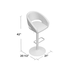 Amberlie Swivel Modern Upholstered Adjustable-Height Bar stool