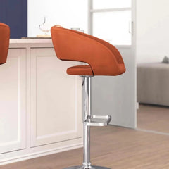 Amberlie Swivel Modern Upholstered Adjustable-Height Bar stool