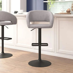 Amberlie Swivel Modern Upholstered Adjustable-Height Bar stool