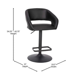 Amberlie Swivel Modern Upholstered Adjustable-Height Bar stool