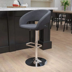 Amberlie Swivel Modern Upholstered Adjustable-Height Bar stool