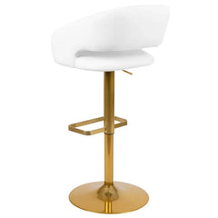 Amberlie Swivel Modern Upholstered Adjustable-Height Bar stool