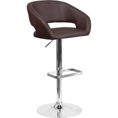 Amberlie Swivel Modern Upholstered Adjustable-Height Bar stool