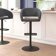 Amberlie Swivel Modern Upholstered Adjustable-Height Bar stool