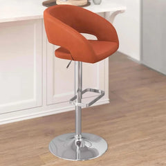 Amberlie Swivel Modern Upholstered Adjustable-Height Bar stool