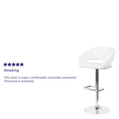 Amberlie Swivel Modern Upholstered Adjustable-Height Bar stool