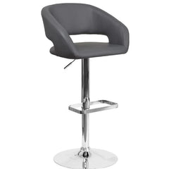 Amberlie Swivel Modern Upholstered Adjustable-Height Bar stool