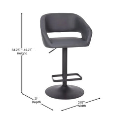 Amberlie Swivel Modern Upholstered Adjustable-Height Bar stool