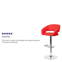 Amberlie Swivel Modern Upholstered Adjustable-Height Bar stool