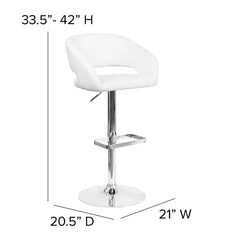 Amberlie Swivel Modern Upholstered Adjustable-Height Bar stool