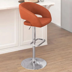 Amberlie Swivel Modern Upholstered Adjustable-Height Bar stool