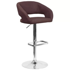 Amberlie Swivel Modern Upholstered Adjustable-Height Bar stool