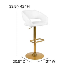Amberlie Swivel Modern Upholstered Adjustable-Height Bar stool