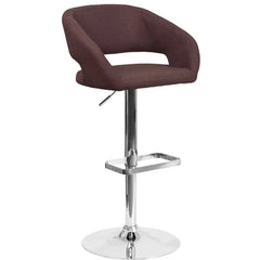 Amberlie Swivel Modern Upholstered Adjustable-Height Bar stool