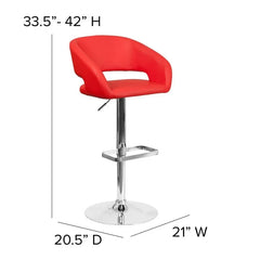 Amberlie Swivel Modern Upholstered Adjustable-Height Bar stool