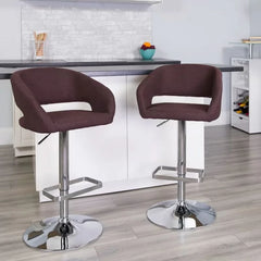 Amberlie Swivel Modern Upholstered Adjustable-Height Bar stool