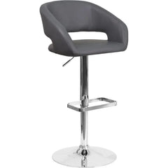 Amberlie Swivel Modern Upholstered Adjustable-Height Bar stool