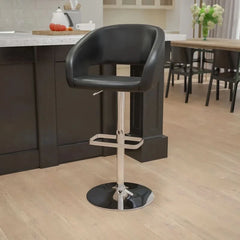 Amberlie Swivel Modern Upholstered Adjustable-Height Bar stool
