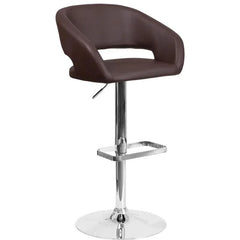 Amberlie Swivel Modern Upholstered Adjustable-Height Bar stool